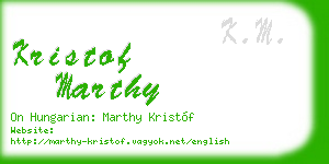 kristof marthy business card