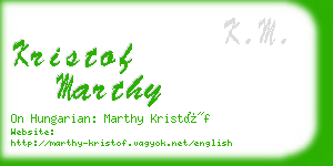 kristof marthy business card